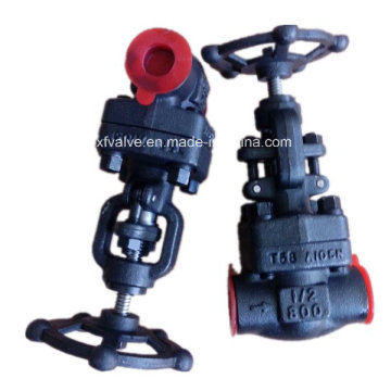 API602 1500lb forgé en acier A105 bout NPT Globe Valve